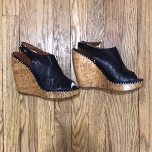 Lucky Brand Women’s Cork Platform Wedges Shoes 9M